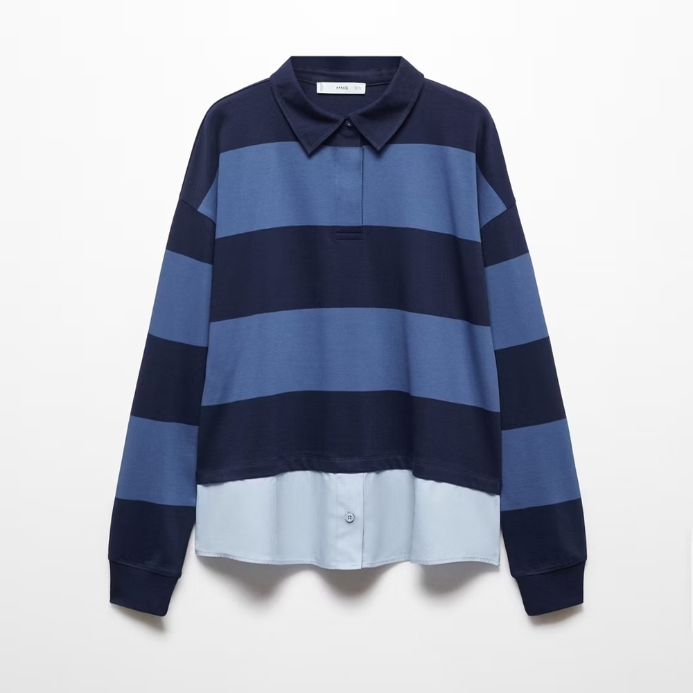 Striped combined polo shirt Shipping $4.99